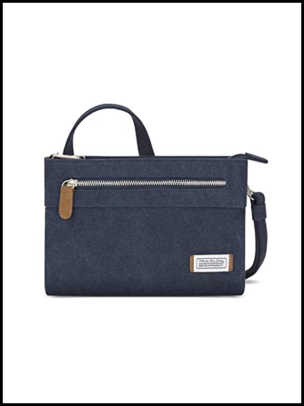 Anti-Theft Crossbody Bag Cotton Canvas Suede RFID Travel Purse